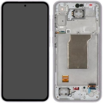 Ekranas Samsung A356 A35 5G su lietimui jautriu stikliuku ir rėmeliu Lilac originalus (assembled service pack) Ekranas Samsung A356 A35 5G su lietimui jautriu stikliuku ir rėmeliu Lilac originalus (assembled service pack)