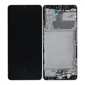 Ekranas Samsung A426 A42 5G 2021 su lietimui jautriu stikliuku ir rėmeliu Black originalus (service pack)