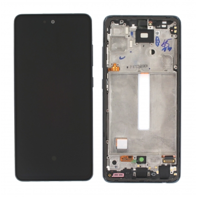 Ekranas Samsung A525 / A526 A52 4G / 5G 2021 su lietimui jautriu stikliuku ir rėmeliu Awesome Blue originalus (service pack) Ekranas Samsung A525 / A526 A52 4G / 5G 2021 su lietimui jautriu stikliuku ir rėmeliu Awesome Blue originalus (service pack)