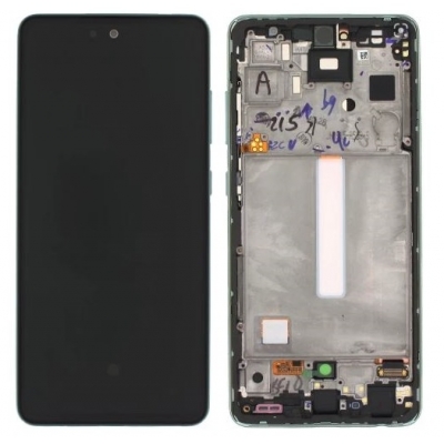 Ekranas Samsung A528 A52S 2021 su lietimui jautriu stikliuku ir rėmeliu Awesome Mint originalus (service pack) Ekranas Samsung A528 A52S 2021 su lietimui jautriu stikliuku ir rėmeliu Awesome Mint originalus (service pack)