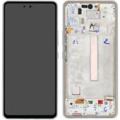 Ekranas Samsung A536 A53 5G 2022 su lietimui jautriu stikliuku ir rėmeliu Awesome Peach originalus (service pack)