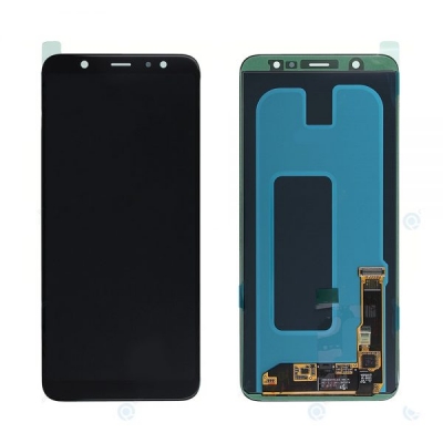 Ekranas Samsung A605 A6 Plus (2018) su lietimui jautriu stikliuku Black originalus (service pack)