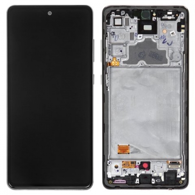 Ekranas Samsung A725 / A726 A72 4G / 5G su lietimui jautriu stikliuku ir rėmeliu Black originalus (service pack) Ekranas Samsung A725 / A726 A72 4G / 5G su lietimui jautriu stikliuku ir rėmeliu Black originalus (service pack)