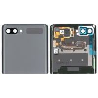Ekranas Samsung F707 Z Flip 5G su lietimui jautriu stikliuku ir rėmeliu išorinis (Outer) Mystic Grey originalus (used Grade B)