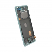 Ekranas Samsung G780 / G781 S20 FE su lietimui jautriu stikliuku ir rėmeliu Cloud Mint originalus (service pack)