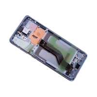 Ekranas Samsung G985F / G986F S20 Plus su lietimui jautriu stikliuku ir rėmeliu Cloud Blue originalus (service pack)