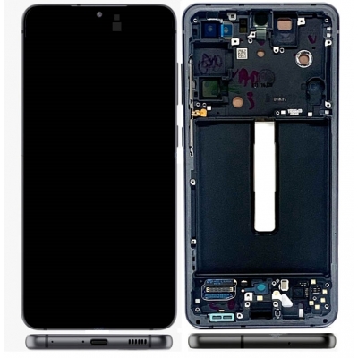 Ekranas Samsung G990 S21 FE 5G su lietimui jautriu stikliuku ir rėmeliu Graphite originalus (service pack) Ekranas Samsung G990 S21 FE 5G su lietimui jautriu stikliuku ir rėmeliu Graphite originalus (service pack)