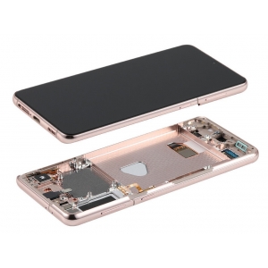 Ekranas Samsung G996 S21 Plus su lietimui jautriu stikliuku ir rėmeliu Phantom Violet originalus (assembled service pack)