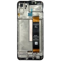 Ekranas Samsung M236 / M336 / E236 (M23 2022 / M33 2022 / F23 2022) su lietimui jautriu stikliuku ir rėmeliu Black originalus