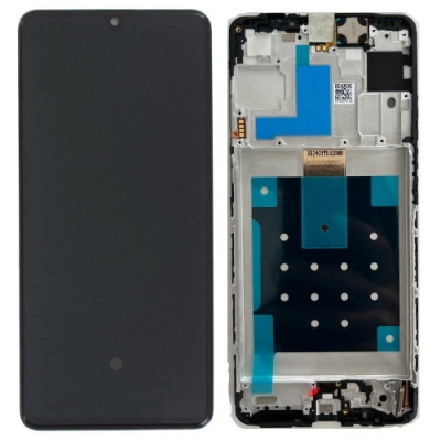 Ekranas Samsung M556 M55 5G su lietimui jautriu stikliuku ir rėmeliu Black originalus (service pack) Ekranas Samsung M556 M55 5G su lietimui jautriu stikliuku ir rėmeliu Black originalus (service pack)