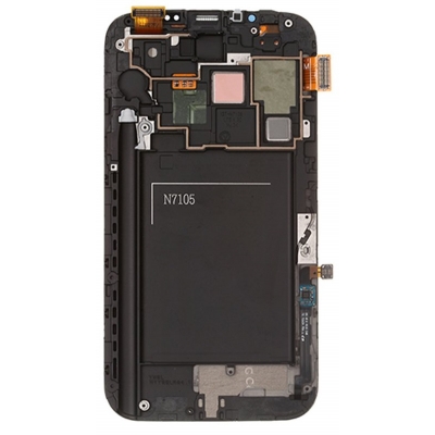 Ekranas Samsung N7100 Note 2 su lietimui jautriu stikliuku ir rėmeliu Grey originalus (service pack)
