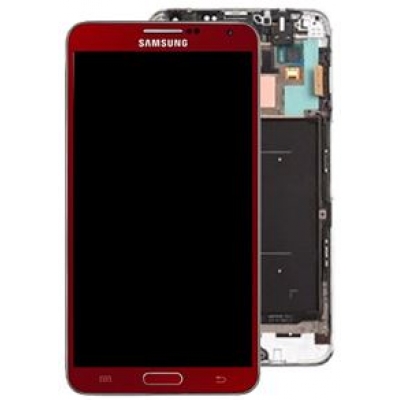 Ekranas Samsung N9005 Note 3 su lietimui jautriu stikliuku ir rėmeliu Red originalus (service pack) Ekranas Samsung N9005 Note 3 su lietimui jautriu stikliuku ir rėmeliu Red originalus (service pack)