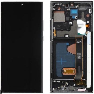 Ekranas Samsung N985 / N986 Note 20 Ultra su lietimui jautriu stikliuku ir rėmeliu Mystic Black OLED (real size) Ekranas Samsung N985 / N986 Note 20 Ultra su lietimui jautriu stikliuku ir rėmeliu Mystic Black OLED (real size)