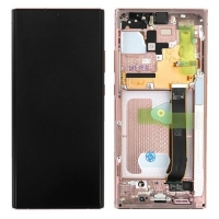 Ekranas Samsung N985 / N986 Note 20 Ultra su lietimui jautriu stikliuku ir rėmeliu Mystic Bronze originalus (service pack)