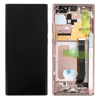 Ekranas Samsung N985 / N986 Note 20 Ultra su lietimui jautriu stikliuku ir rėmeliu Mystic Bronze originalus (service pack) Ekranas Samsung N985 / N986 Note 20 Ultra su lietimui jautriu stikliuku ir rėmeliu Mystic Bronze originalus (service pack)