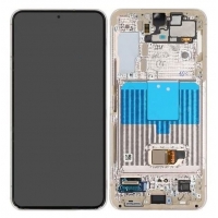Ekranas Samsung S901 S22 5G su lietimui jautriu stikliuku ir rėmeliu Violet originalus (service pack)