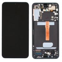 Ekranas Samsung S906 S22 Plus su lietimui jautriu stikliuku ir rėmeliu Black originalus (service pack)