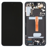 Ekranas Samsung S906 S22 Plus su lietimui jautriu stikliuku ir rėmeliu Black originalus (used Grade C)