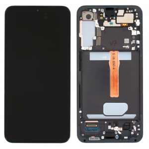 Ekranas Samsung S906 S22 Plus su lietimui jautriu stikliuku ir rėmeliu Black originalus (used Grade C)