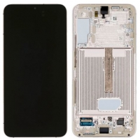 Ekranas Samsung S906 S22 Plus su lietimui jautriu stikliuku ir rėmeliu Violet originalus (service pack)