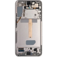 Ekranas Samsung S906 S22 Plus su lietimui jautriu stikliuku ir rėmeliu White / Cream / Sky Blue originalus (service pack)
