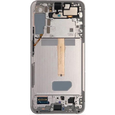 Ekranas Samsung S906 S22 Plus su lietimui jautriu stikliuku ir rėmeliu White / Cream / Sky Blue originalus (service pack) Ekranas Samsung S906 S22 Plus su lietimui jautriu stikliuku ir rėmeliu White / Cream / Sky Blue originalus (service pack)