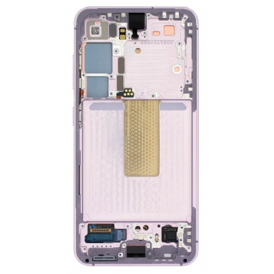 Ekranas Samsung S911 S23 5G su lietimui jautriu stikliuku ir rėmeliu Lavender originalus (service pack)