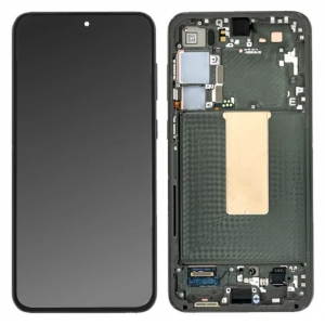 Ekranas Samsung S916 S23+ 5G su lietimui jautriu stikliuku ir rėmeliu Green originalus (service pack)