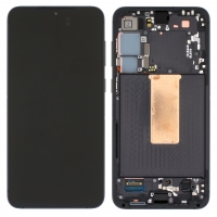 Ekranas Samsung S916 S23+ 5G su lietimui jautriu stikliuku ir rėmeliu Phantom Black originalus (service pack)