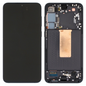 Ekranas Samsung S916 S23+ 5G su lietimui jautriu stikliuku ir rėmeliu Phantom Black originalus (service pack)