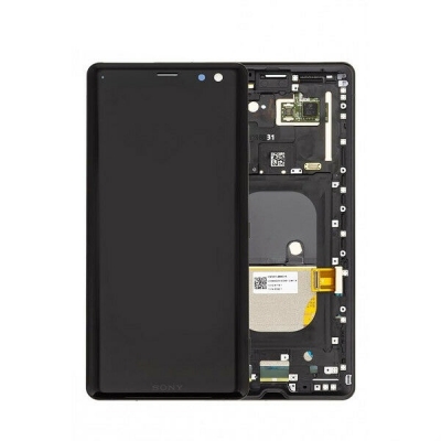 Ekranas Sony Xperia XZ3 H8416 / H9436 su lietimui jautriu stikliuku ir rėmeliu Black originalus (used Grade C) Ekranas Sony Xperia XZ3 H8416 / H9436 su lietimui jautriu stikliuku ir rėmeliu Black originalus (used Grade C)