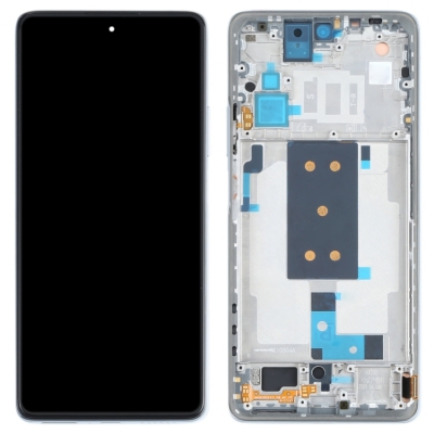 Ekranas Xiaomi 11T 5G / 11T Pro 5G su lietimui jautriu stikliuku ir rėmeliu Moonlight White / Silver Ekranas Xiaomi 11T 5G / 11T Pro 5G su lietimui jautriu stikliuku ir rėmeliu Moonlight White / Silver