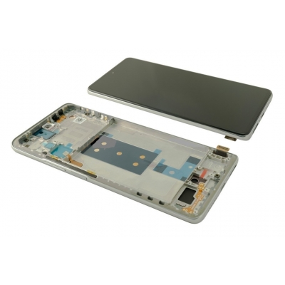 Ekranas Xiaomi 11T Pro 5G su lietimui jautriu stikliuku ir rėmeliu Moonlight White / Silver originalus (service pack) Ekranas Xiaomi 11T Pro 5G su lietimui jautriu stikliuku ir rėmeliu Moonlight White / Silver originalus (service pack)