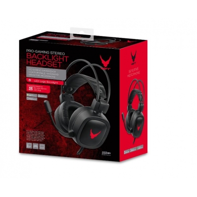 Laisvų rankų įranga VARR GAMING VH6020 su mikrofonu (RGB 3,5mm) juoda Laisvų rankų įranga VARR GAMING VH6020 su mikrofonu (RGB 3,5mm) juoda