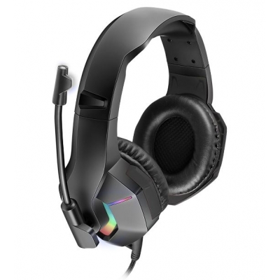 Laisvų rankų įranga VARR GAMING VH8050 su mikrofonu (RGB 3,5mm) juoda Laisvų rankų įranga VARR GAMING VH8050 su mikrofonu (RGB 3,5mm) juoda
