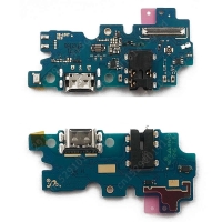 Lanksčioji jungtis Samsung A307 A30s su įkrovimo kontaktu, mikrofonu, ausinių lizdu originali (service pack)