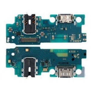 Lanksčioji jungtis Samsung A326 A32 5G 2021 su įkrovimo kontaktu, mikrofonu, ausinių lizdu originali (service pack)