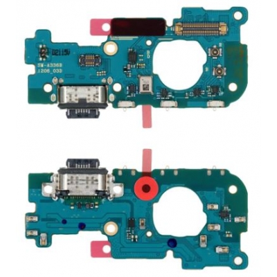 Lanksčioji jungtis Samsung A336 A33 5G su įkrovimo kontaktu, mikrofonu originali (service pack)