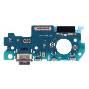 Lanksčioji jungtis Samsung A346 A34 5G 2023 su įkrovimo kontaktu ir mikrofonu originali (service pack)