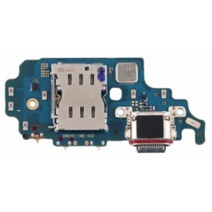 Lanksčioji jungtis Samsung G998 S21 Ultra su įkrovimo kontaktu, mikrofonu, SIM lizdu originali (service pack)