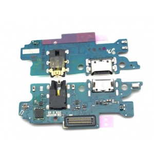 Lanksčioji jungtis Samsung M205 M20 2019 su įkrovimo kontaktu, mikrofonu, ausinių lizdu HQ