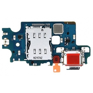 Lanksčioji jungtis Samsung S906 S22 Plus su įkrovimo kontaktu, mikrofonu, SIM lizdu originali (service pack)