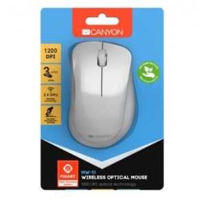 Pelė CANYON CNE-CMSW11PW belaidė baltos spalvos