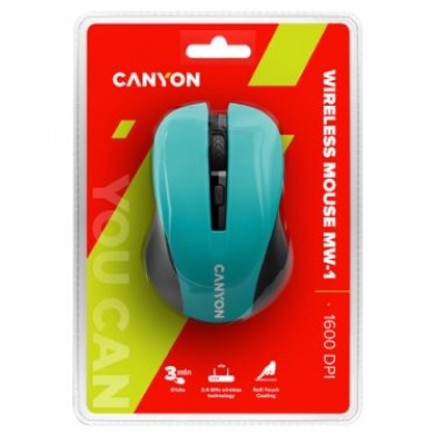 Pelė CANYON CNE-CMSW1GR belaidė žalios spalvos Pelė CANYON CNE-CMSW1GR belaidė žalios spalvos