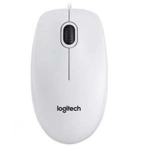 Pelė LOGITECH B100 laidinė, baltos spalvos