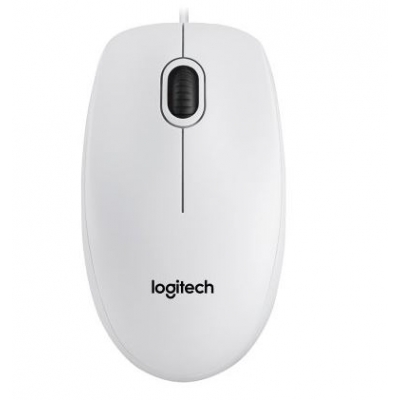 Pelė LOGITECH B100 laidinė, baltos spalvos Pelė LOGITECH B100 laidinė, baltos spalvos