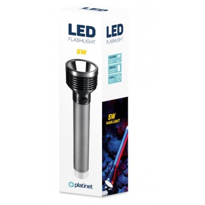 PLATINET ALUMINIUM FLASHLIGHT LED (5W 2400mAh) PLATINET ALUMINIUM FLASHLIGHT LED (5W 2400mAh)