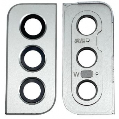 Samsung S901 S22 kameros stikliukas su rėmeliu White Samsung S901 S22 kameros stikliukas su rėmeliu White