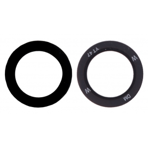 Samsung S911 / S916 S23 / S23 Plus kameros stikliukas Black (lens Main / UW) (service pack)