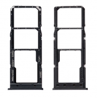 SIM kortelės laikiklis Samsung A125 A12 / A127 A12S Black originalus (service pack)